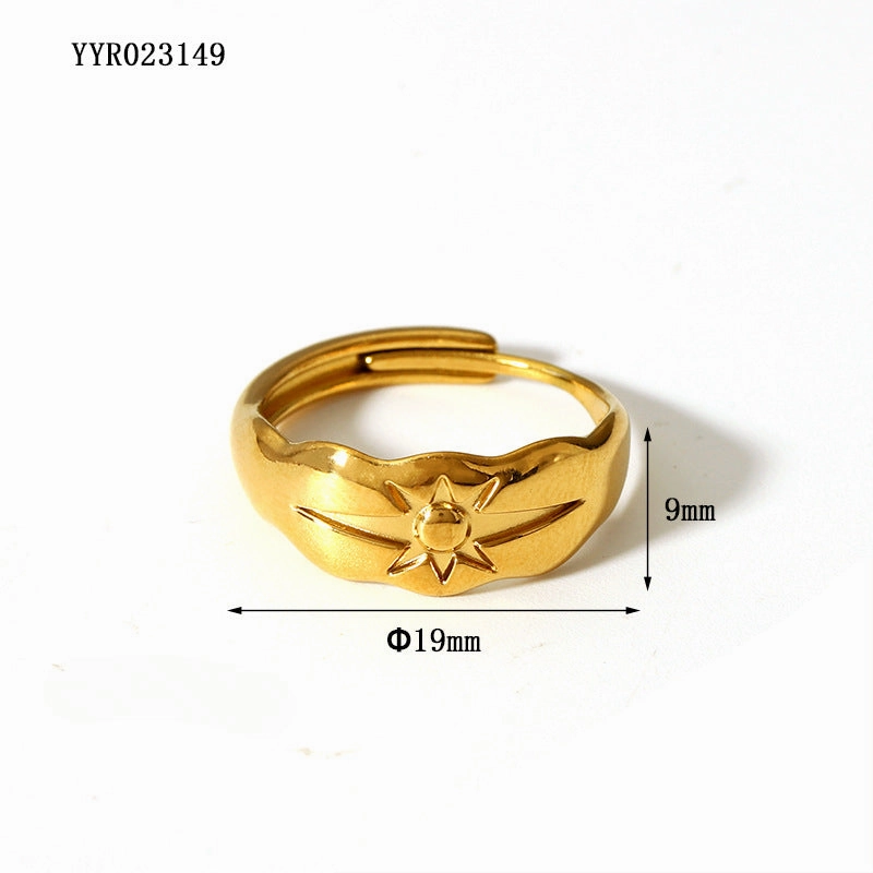 Wholesale 18K Gold Stainless Steel Adjustable Ring