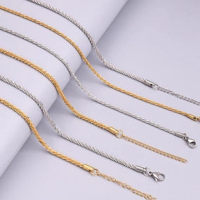 Wholesale 18K Gold Stainless Steel Plated with Gold Titanium Steel Necklaces