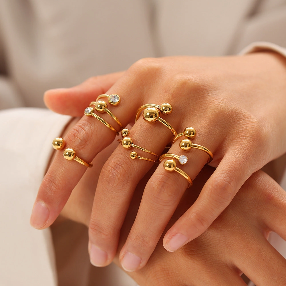 Wholesale 18K Gold Stainless Steel Ring