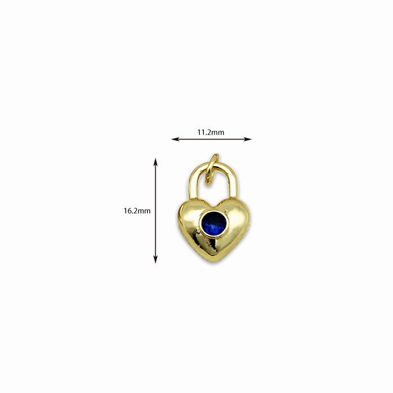 Wholesale 18K Real Gold Electroplated Love Heart Pendant Necklace Bracelet Diy Accessories