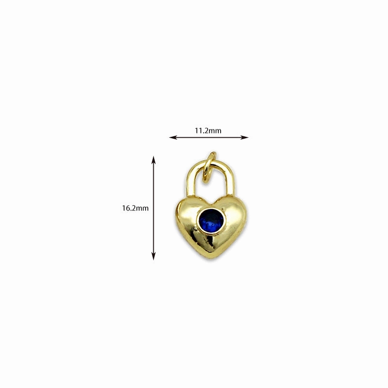 Wholesale 18K Real Gold Electroplated Love Heart Pendant Necklace Bracelet Diy Accessories
