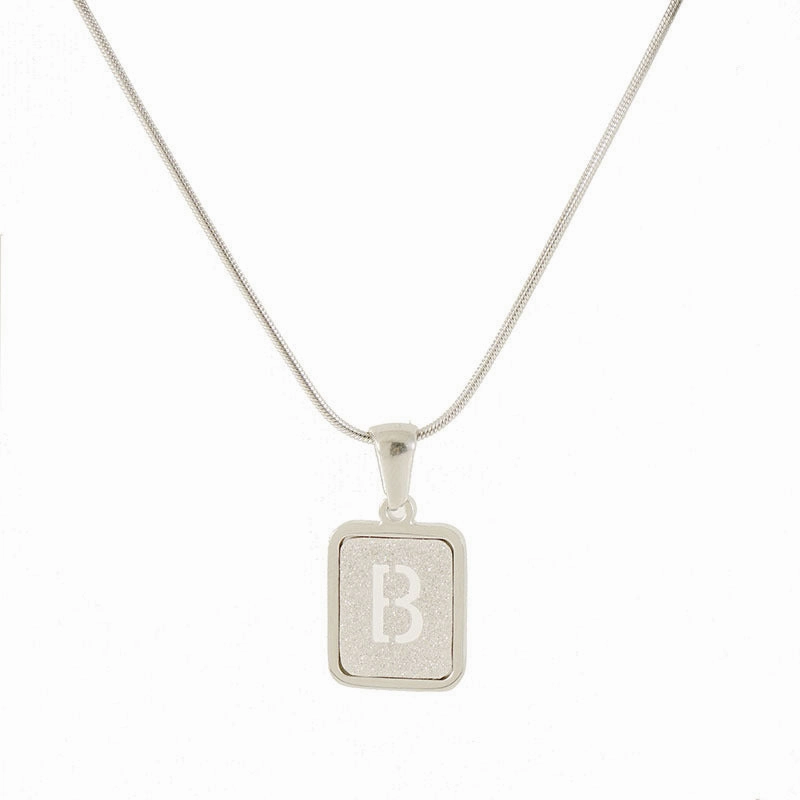 Wholesale 18K Stainless Steel Titanium Steel Alphabet Pendant Necklaces