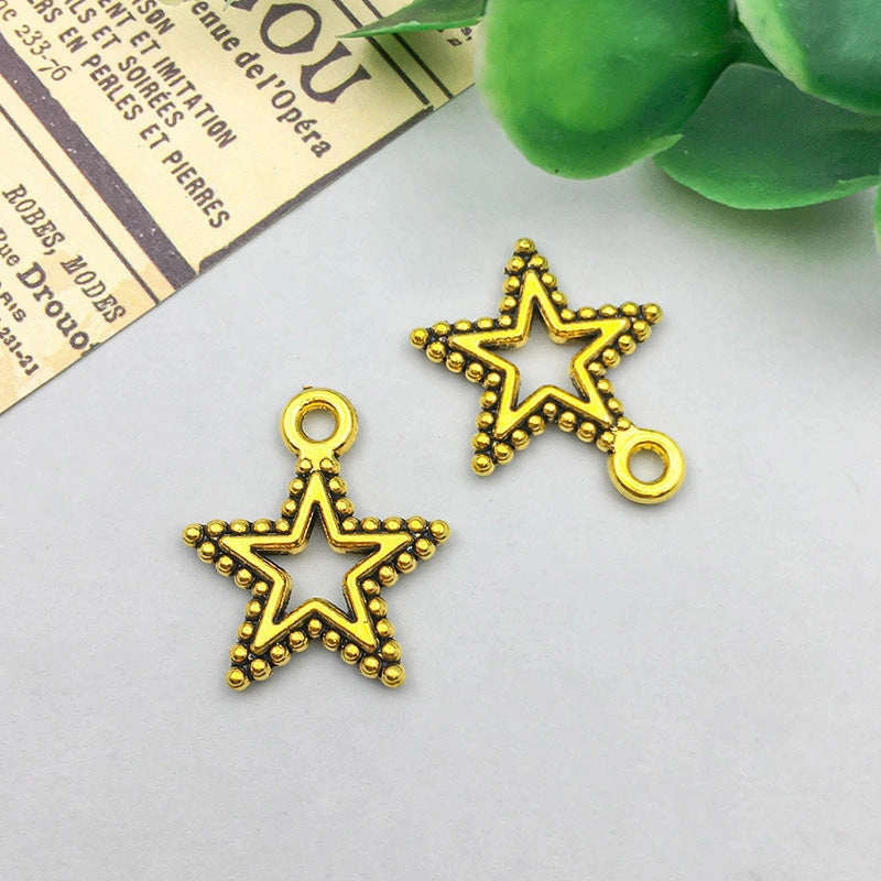 Wholesale 1 Antique Gold Alloy Simulation Sun, Moon, Stars DIY Pendant