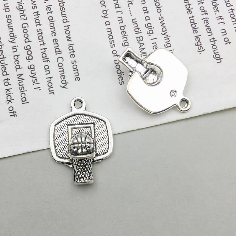 Wholesale 1 Antique Silver Alloy Simulation Rugby Baseball Series DIY Pendant