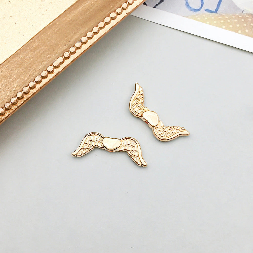 Wholesale 1 KC Gold Alloy Simulation Heart Letter Series DIY Pendant