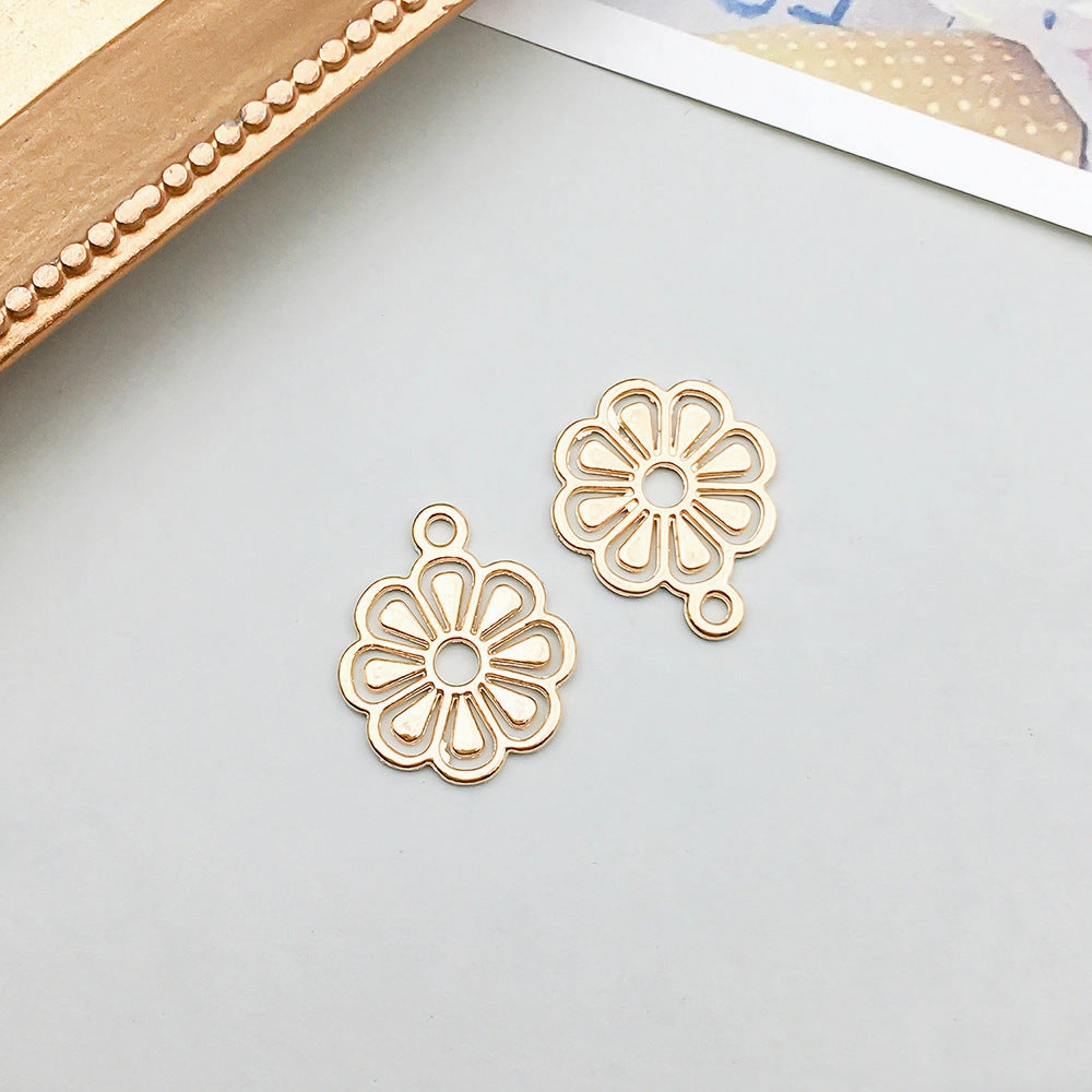 Wholesale 1 KC Gold Alloy Simulation Heart Letter Series DIY Pendant