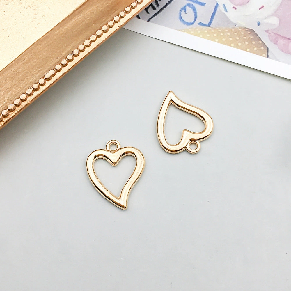 Wholesale 1 KC Gold Alloy Simulation Heart Letter Series DIY Pendant