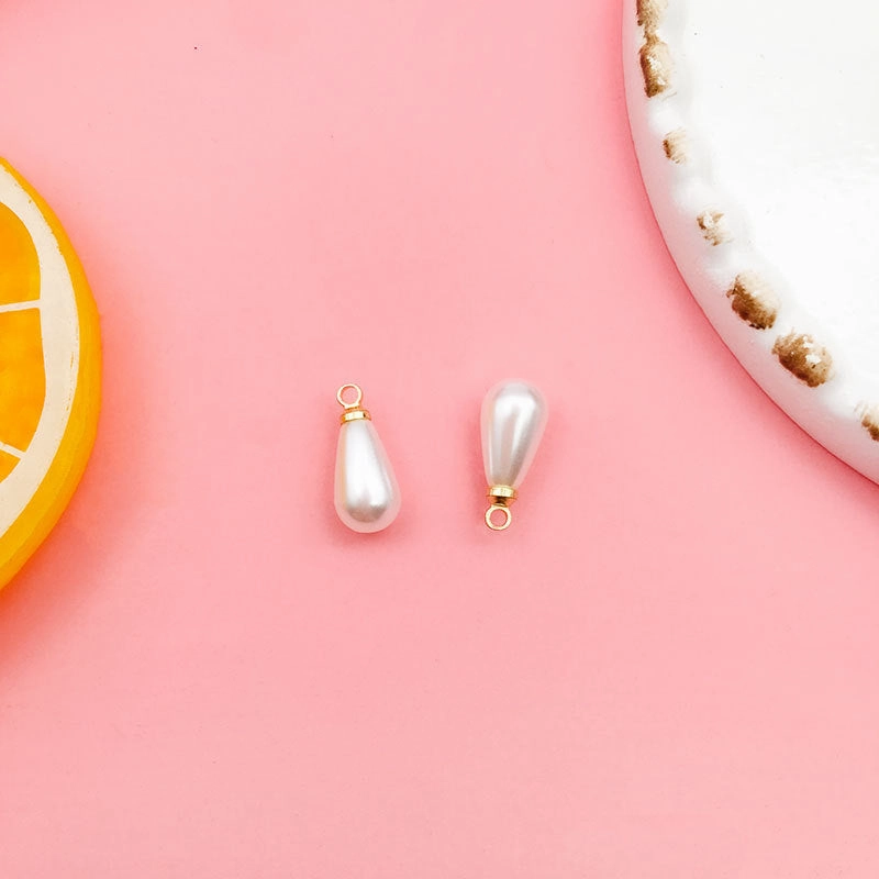 Wholesale 1 KC Gold/white K Water Drop Imitation Pearl Pendant Diy Accessories