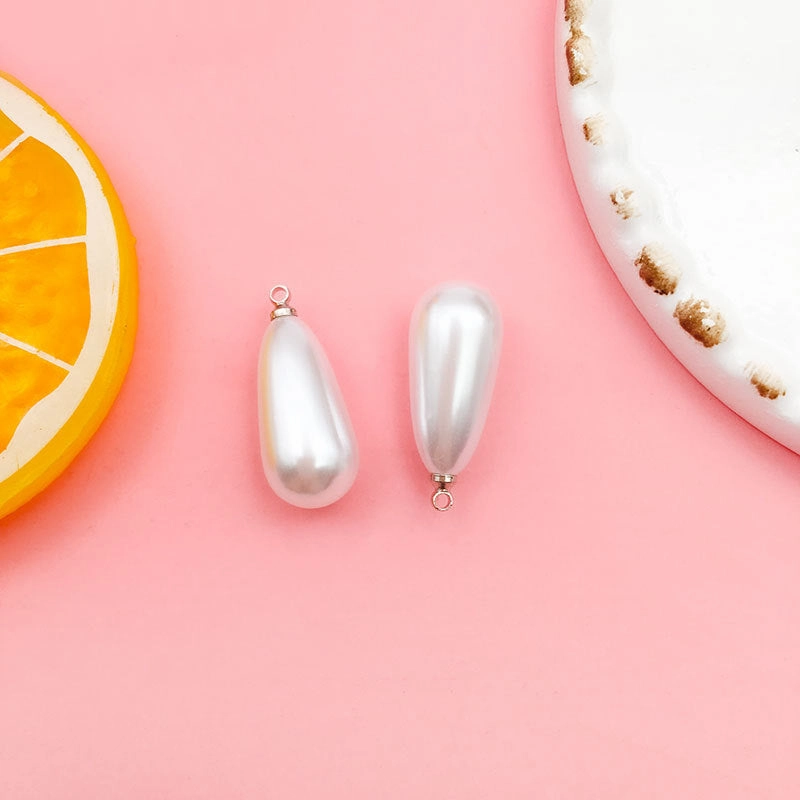 Wholesale 1 KC Gold/white K Water Drop Imitation Pearl Pendant Diy Accessories