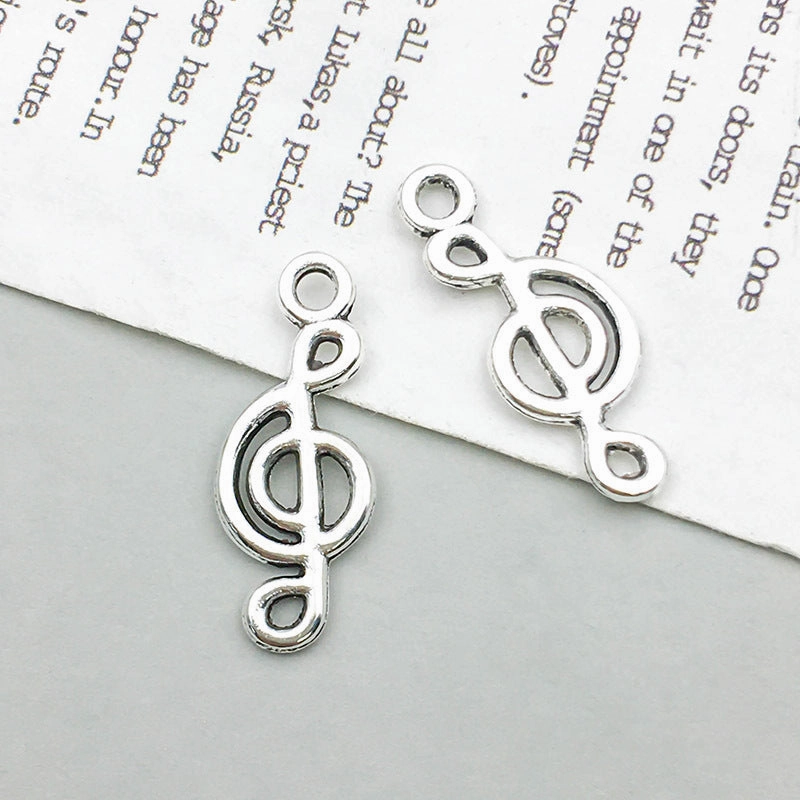 Wholesale 1 New Antique Silver Alloy Simulation Guitar Music Note DIY Pendant