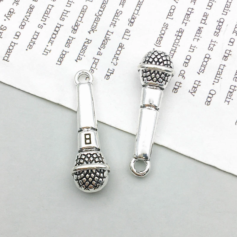 Wholesale 1 New Antique Silver Alloy Simulation Guitar Music Note DIY Pendant