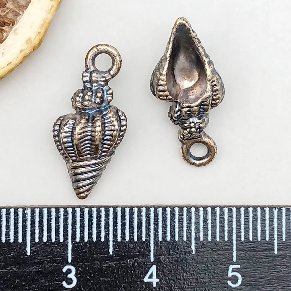 Wholesale 1 New Colored Drip Oil Alloy Simulation Shell Starfish Series DIY Pendant