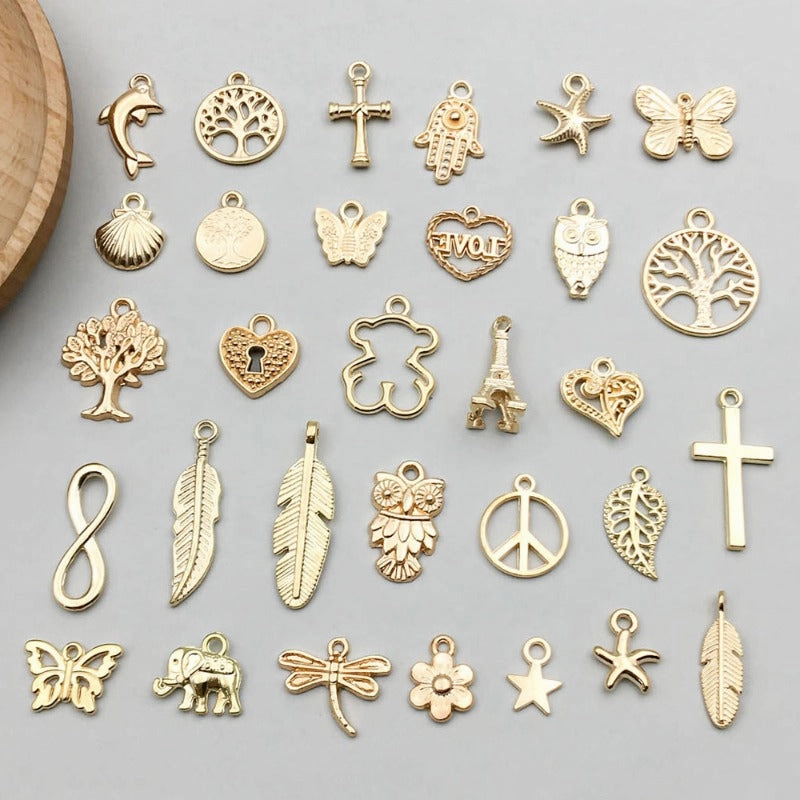 Wholesale 1 New KC Gold Alloy Simulation Animal Owl Butterfly DIY Pendant