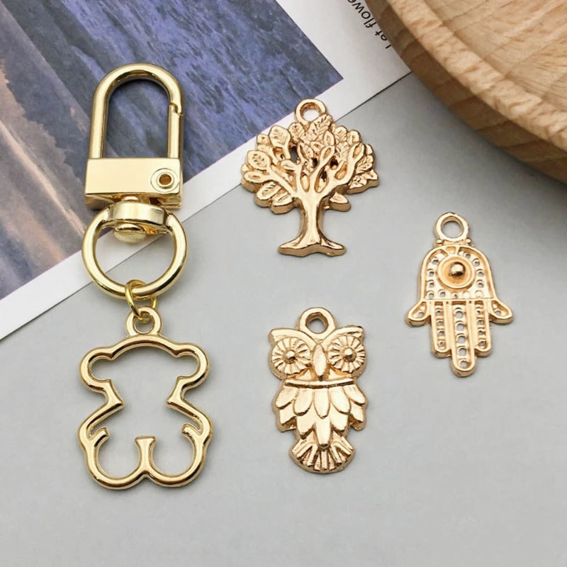 Wholesale 1 New KC Gold Alloy Simulation Animal Owl Butterfly DIY Pendant