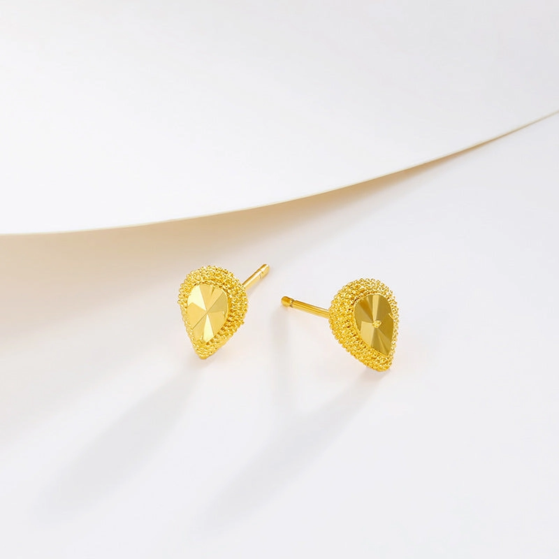 Wholesale 24K Gold Plated Alloy Car Flower Drop Earrings