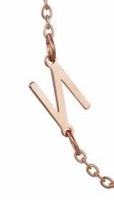 Wholesale 26 Alphabet Gold Up and Down Hole Stainless Steel Necklace