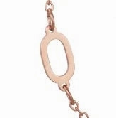 Wholesale 26 Alphabet Gold Up and Down Hole Stainless Steel Necklace