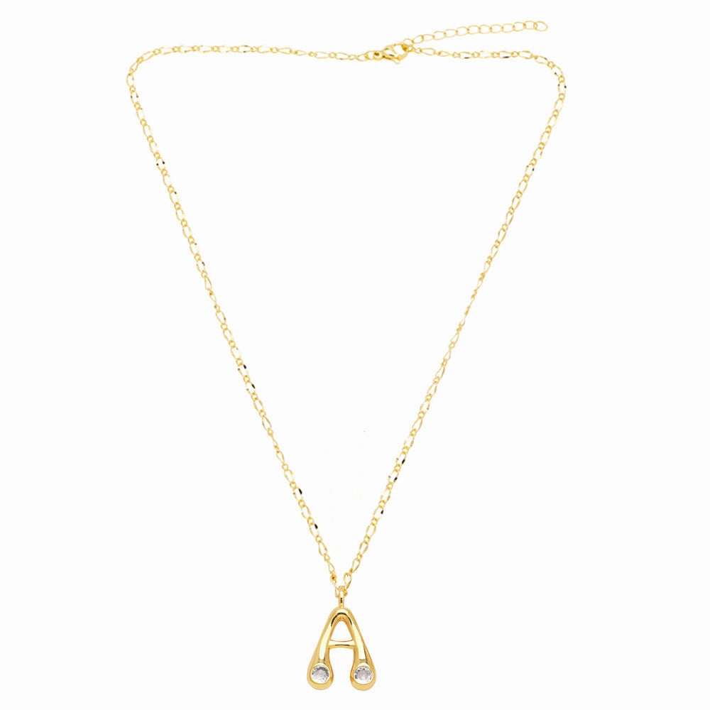 Wholesale 26 English Letters Gold Plated Necklace