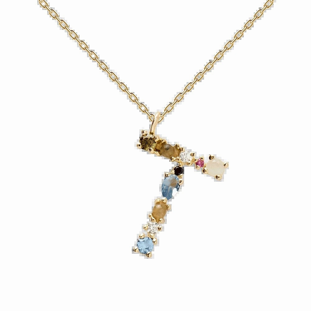 Wholesale 26 Letter Classic Gold Plated Necklaces