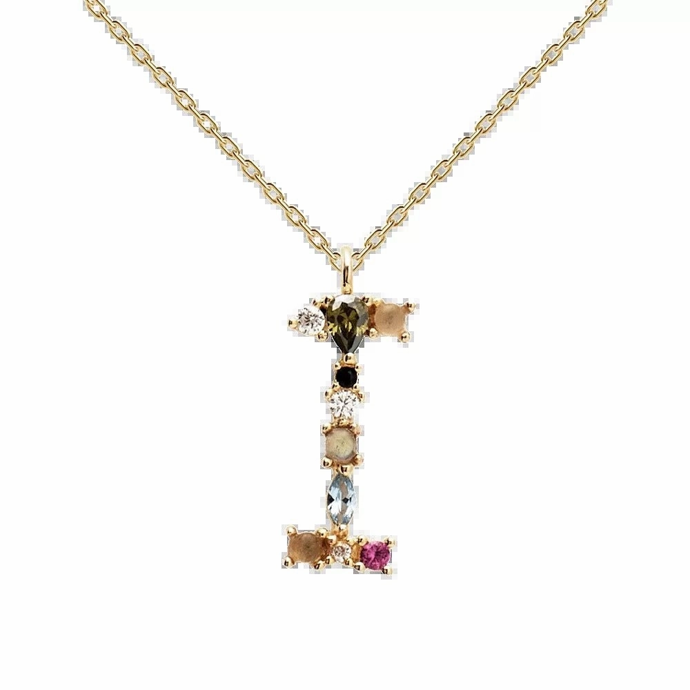Wholesale 26 Letter Classic Gold Plated Necklaces