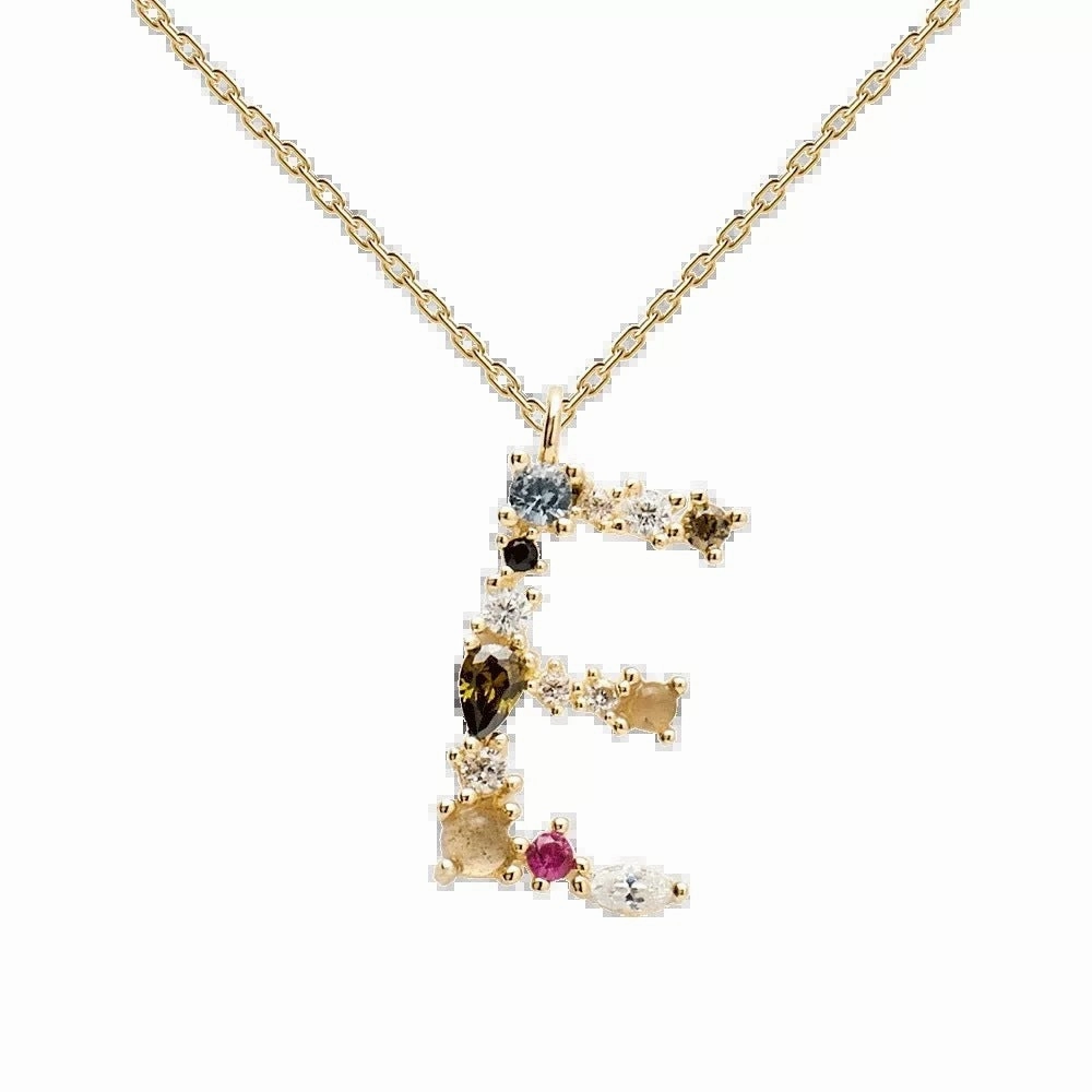 Wholesale 26 Letter Classic Gold Plated Necklaces