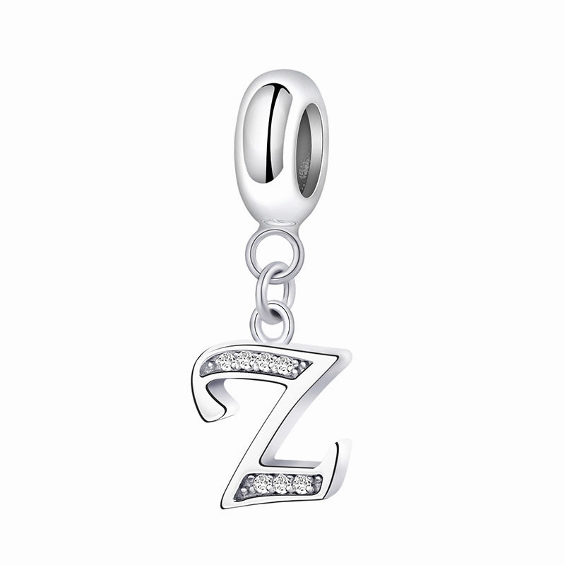 Wholesale 2CM1CM Sterling Silver Alphabet Accessories Beads