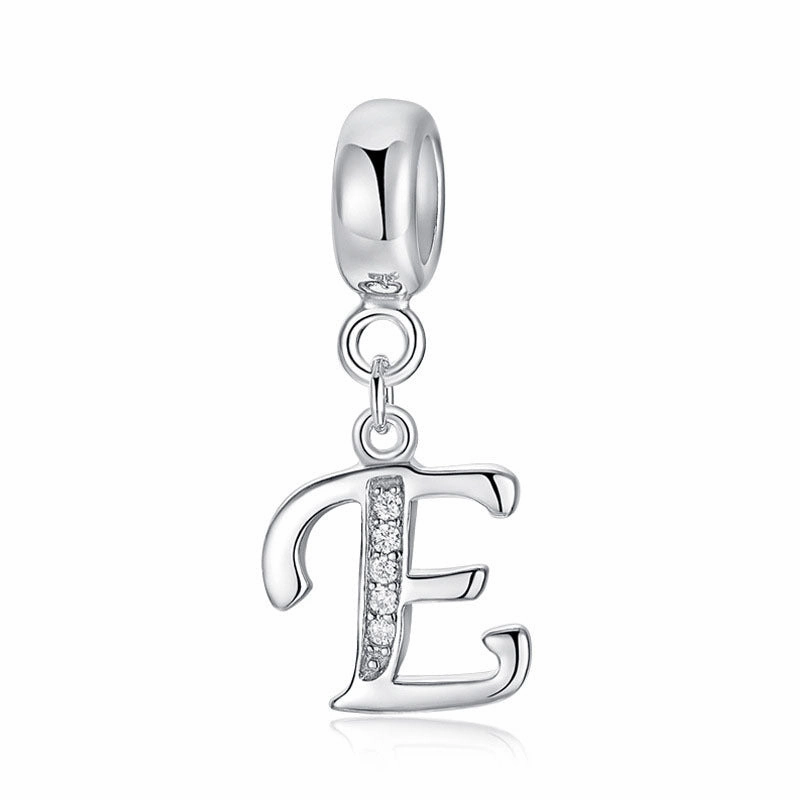 Wholesale 2CM1CM Sterling Silver Alphabet Accessories Beads