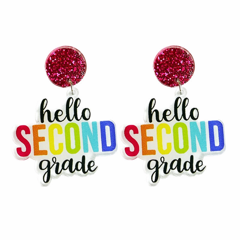 Wholesale 2pairs/pack Colorful Shiny Acrylic Earrings