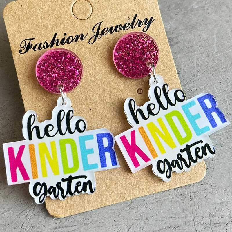 Wholesale 2pairs/pack Colorful Shiny Acrylic Earrings