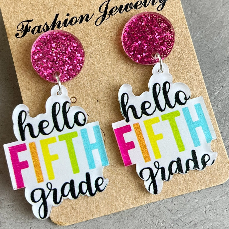 Wholesale 2pairs/pack Colorful Shiny Acrylic Earrings