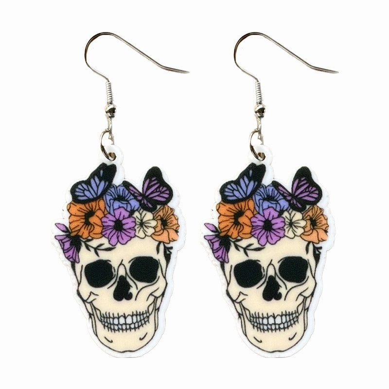 Wholesale 2pairs/pack Pumpkin Ghost Acrylic Earrings