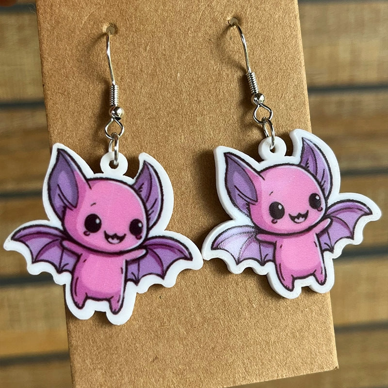 Wholesale 2pairs/pack Pumpkin Ghost Acrylic Earrings