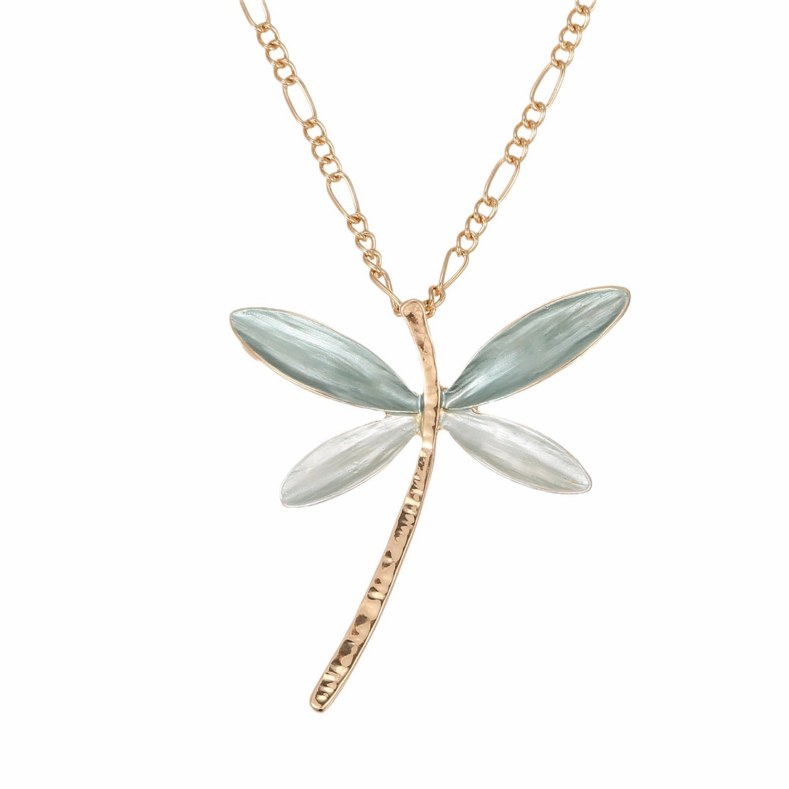 Wholesale 2pcs New Colorful Painting Oil Dragonfly Stud Earring Pendant Beautiful and Versatile Necklace Set