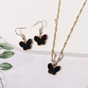Wholesale 2pcs/pack European and American Fashion Butterfly Set Jewelry