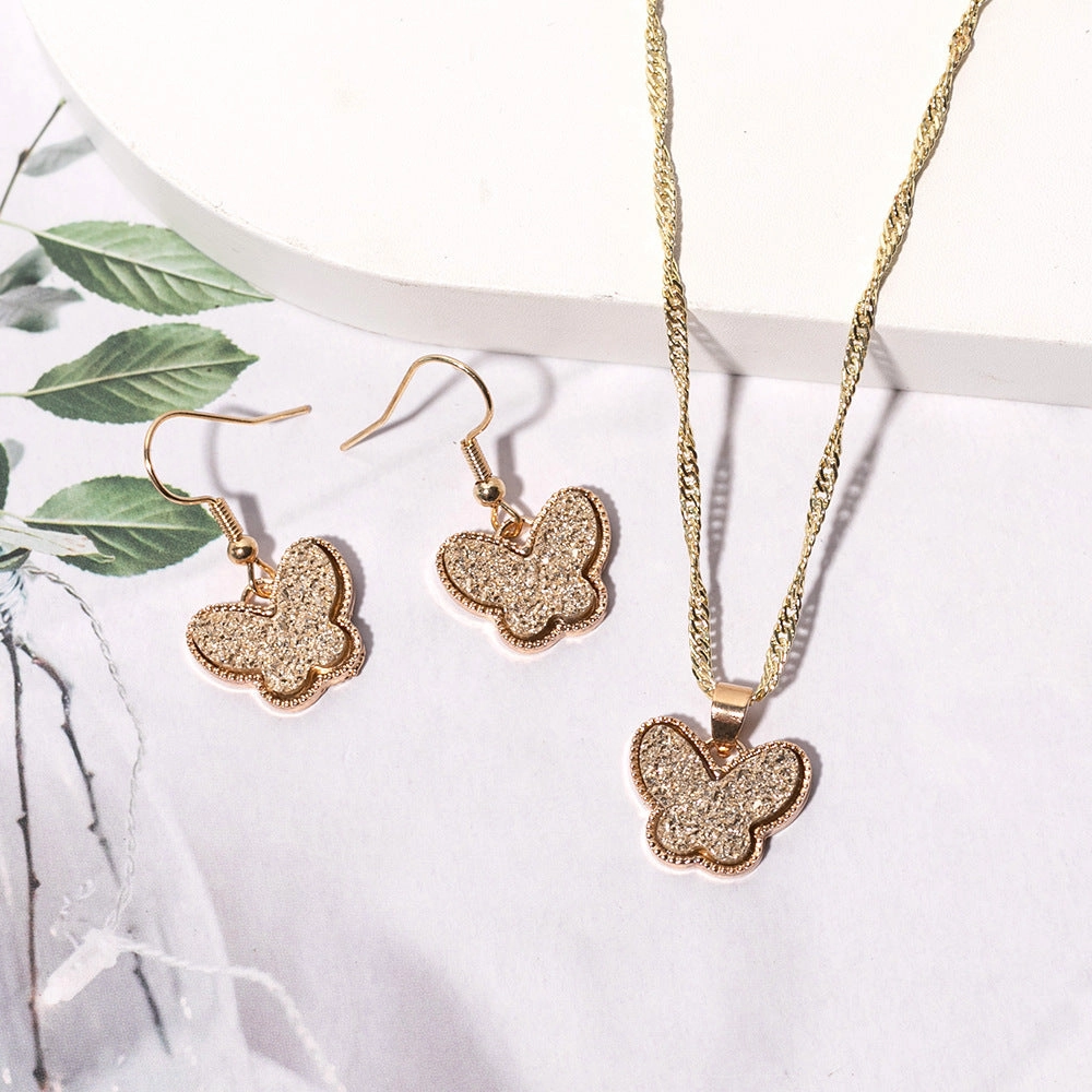 Wholesale 2pcs/pack European and American Fashion Butterfly Set Jewelry