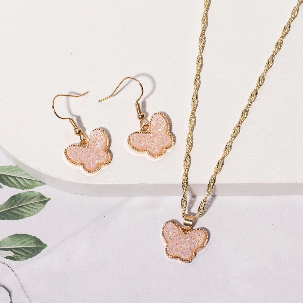 Wholesale 2pcs/pack European and American Fashion Butterfly Set Jewelry