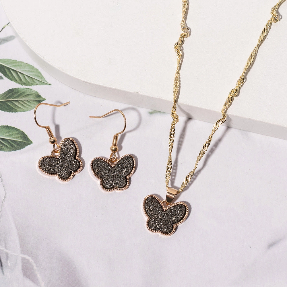Wholesale 2pcs/pack European and American Fashion Butterfly Set Jewelry