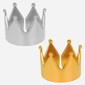 Wholesale 304 stainless steel crown ring simple personality temperament gold open smooth ring