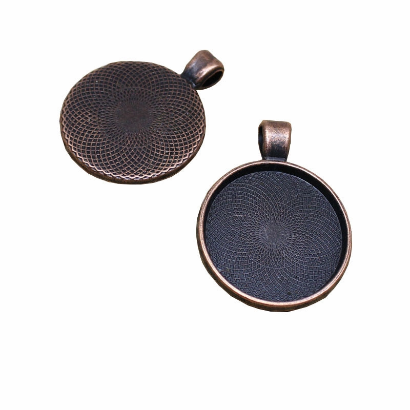 Wholesale 30mm Perfect Round Alloy Necklace Pendant Bottom Accessories