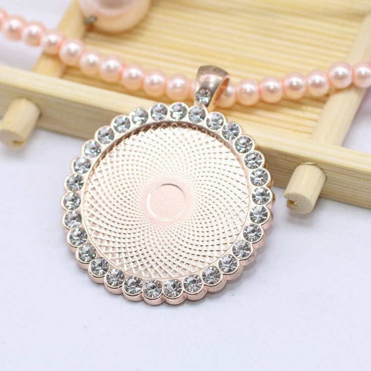 Wholesale 30mm Perfect Round Alloy Necklace Pendant Bottom Accessories