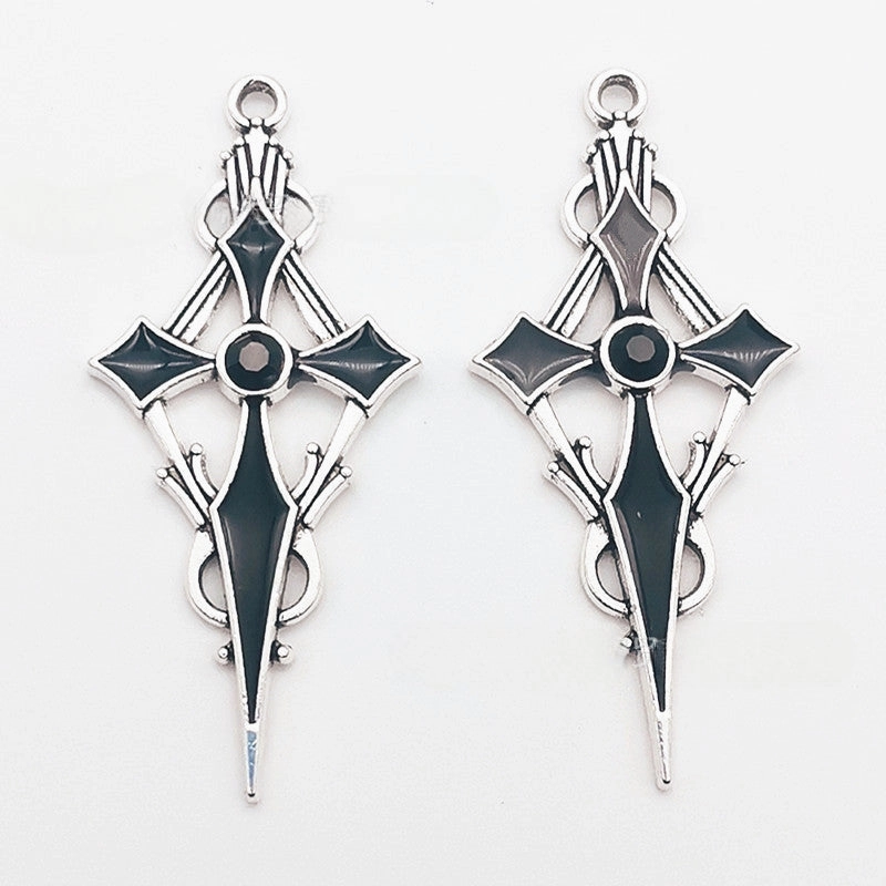 Wholesale 30PCS New Cross Sword DIY Zinc Alloy Pendant