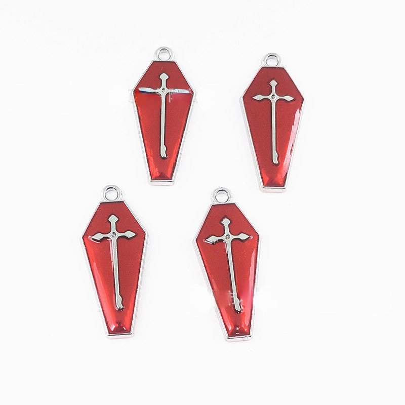 Wholesale 30PCS New Gothic Coffin DIY Zinc Alloy Pendant