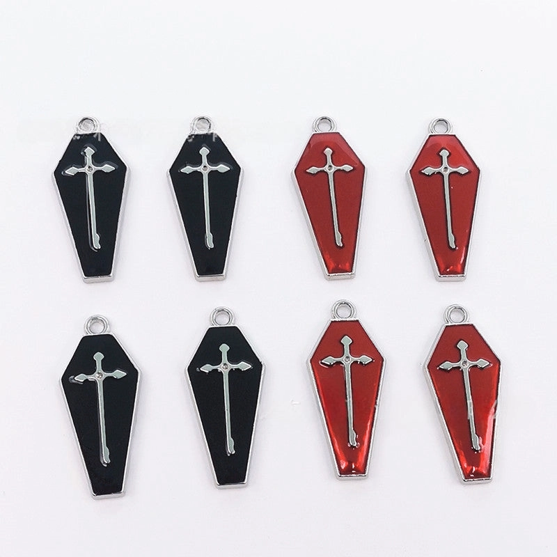 Wholesale 30PCS New Gothic Coffin DIY Zinc Alloy Pendant