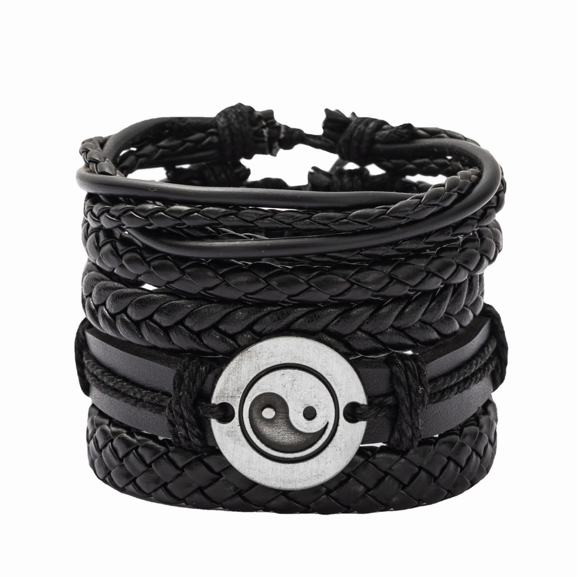 Wholesale 3PCS Hand Woven Hand Cowhide Bracelet