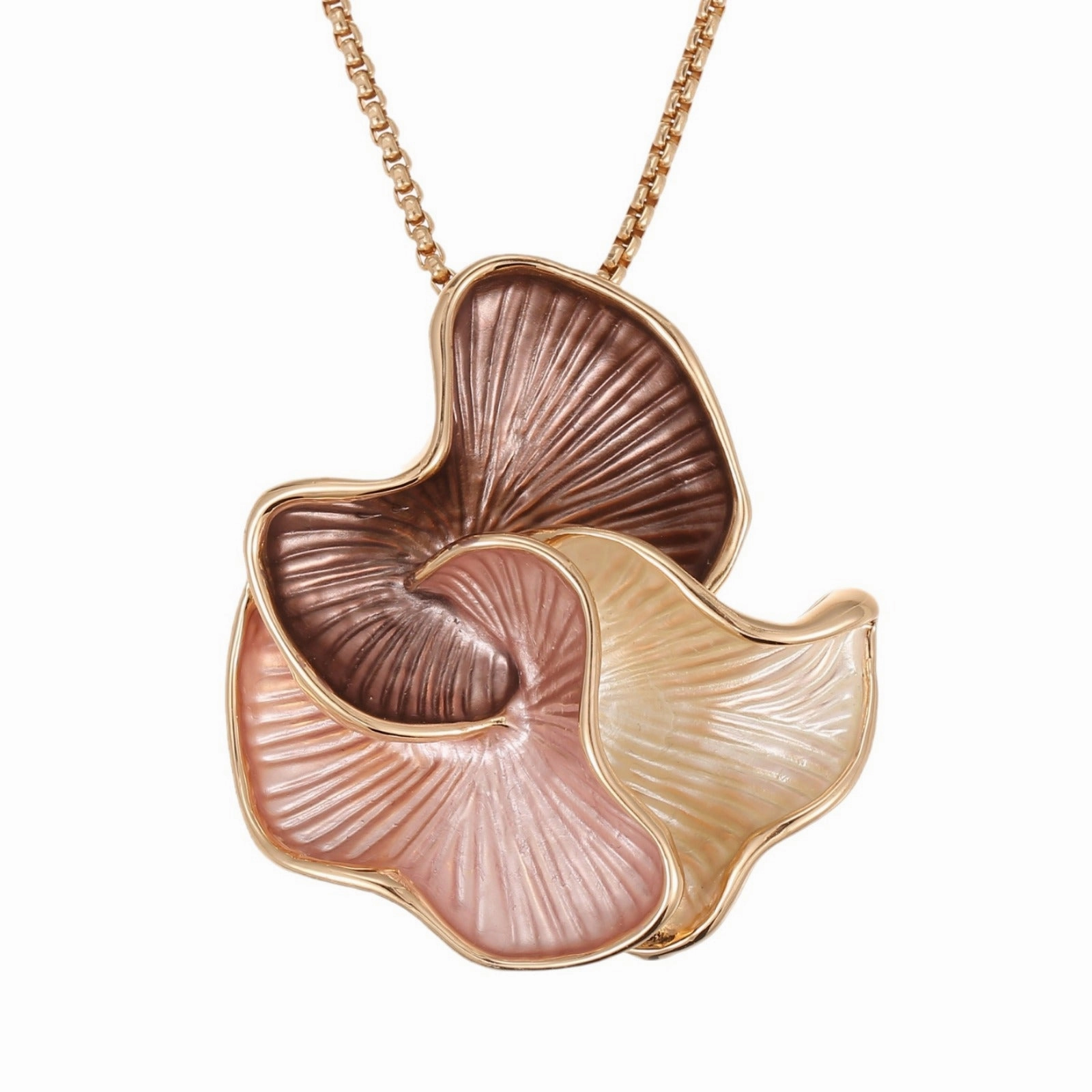 Wholesale 3pcs New Color Painting Oil Geometric Petal Stud Earrings Pendant Set