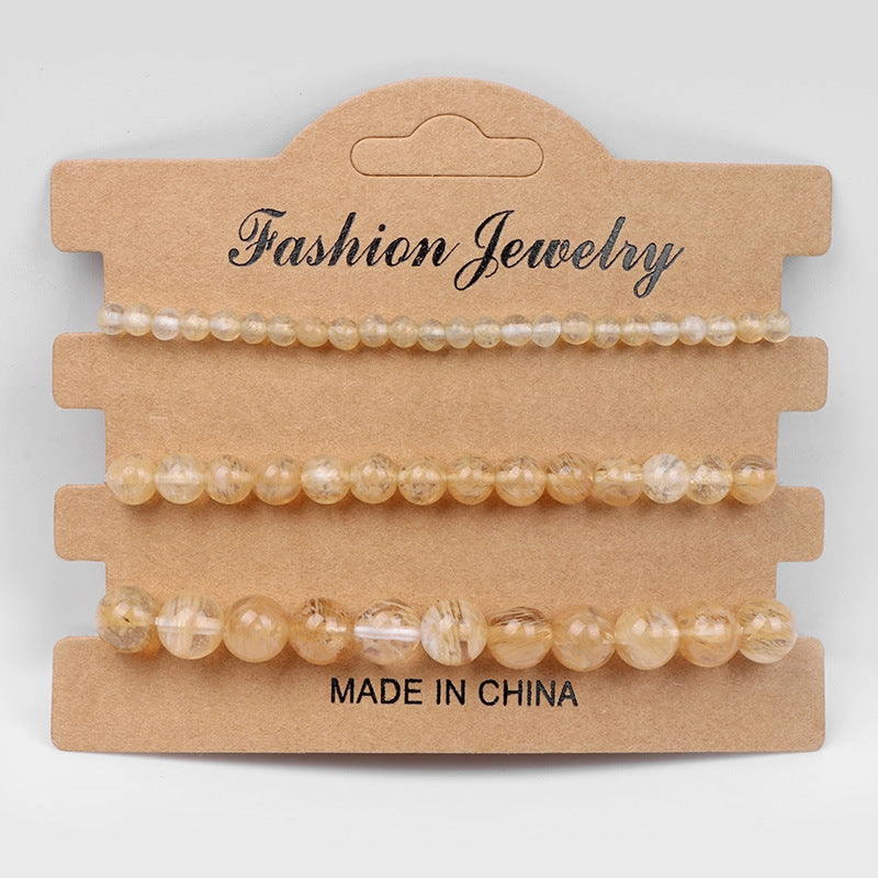 Wholesale 4mm6mm8mm Natural Stone Beads Bracelet
