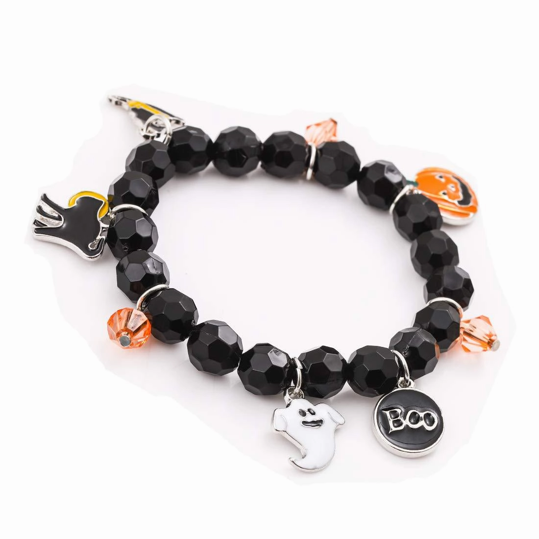 Wholesale 50PCS Halloween Ghost Pumpkin Lantern Hand Alloy Bracelet