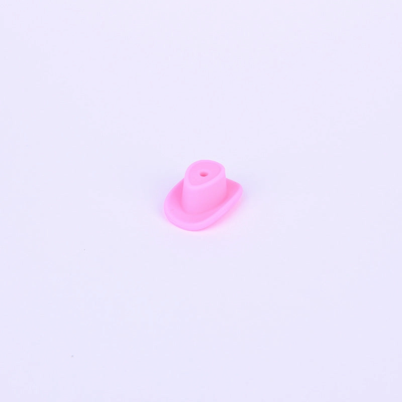 Wholesale  50pcs New cowboy hat silicone beads food grade baby tooth glue diy jewelry  hat loose beads