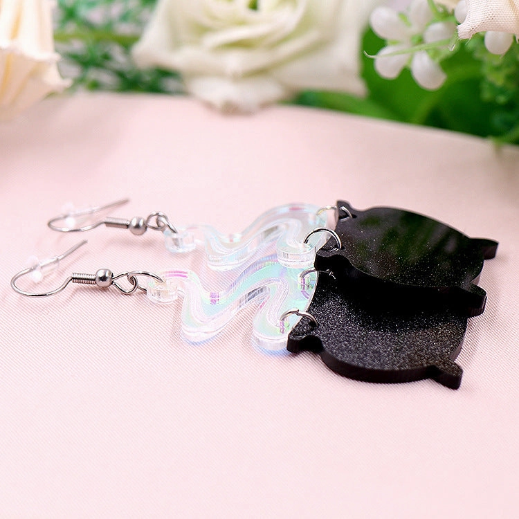 Wholesale 5pairs/pack Halloween Fun Fun Ghost Acrylic Earrings