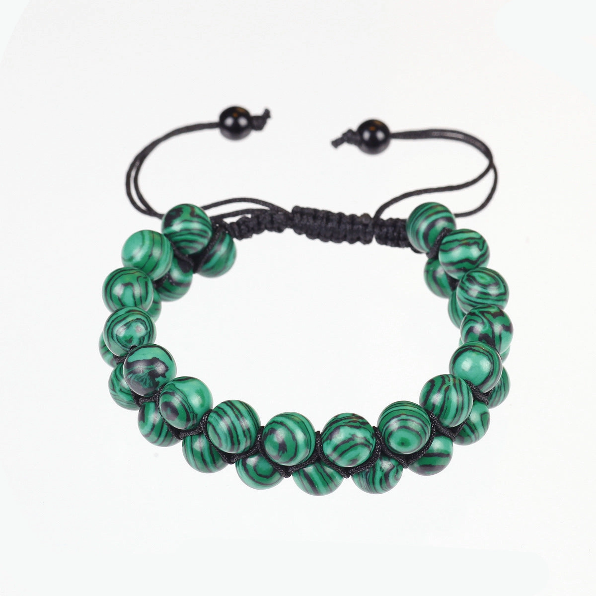 Wholesale 5PCS Natural Stone Double Layer Bracelet Tiger Eye Turquoise Woven Beaded Bracelets